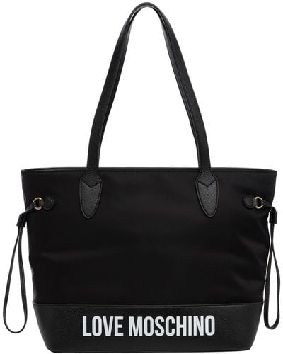 Love Moschino Logo Print Tote Bag - Black