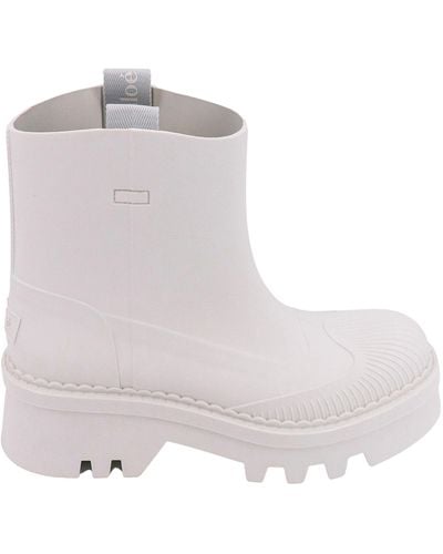 Chloé Ankle Boots - White
