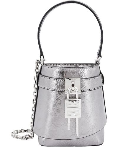 Givenchy Shark Lock Bucket Bag - White