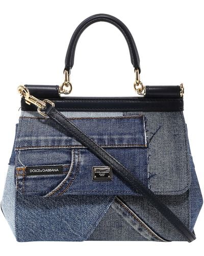 Dolce & Gabbana Sicily Shoulder Bag - Blue
