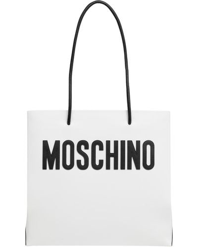 Moschino Logo Tote Bag - White