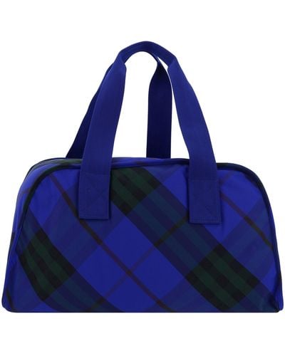 Burberry Holdall Duffle Bag - Blue