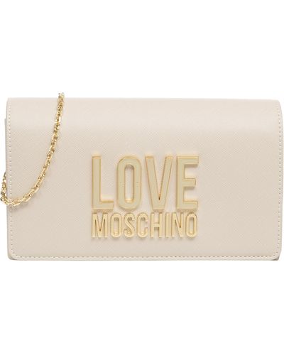 Love Moschino Jelly Logo Crossbody Bag - Natural