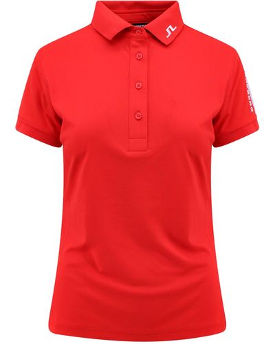 J.Lindeberg Tour Polo Shirt - Red