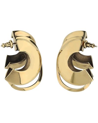 Alexander McQueen Sculptural Accumulation Earrings - Metallic