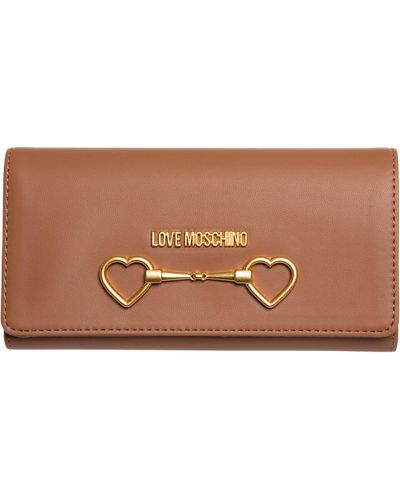 Love Moschino Soft Heart Bit Wallet - Brown