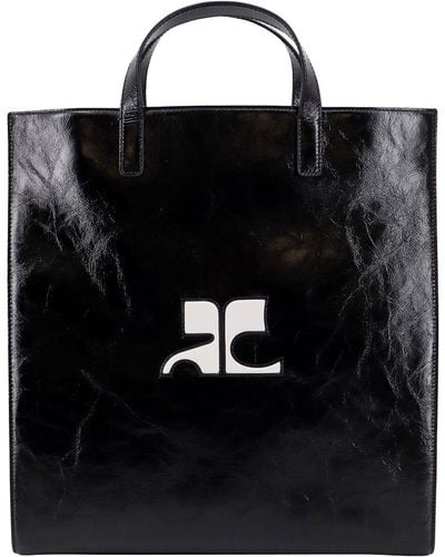 Courreges Heritage Naplack Handbag - Black
