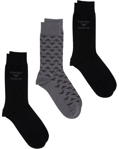 Emporio Armani Cotton Socks - Black