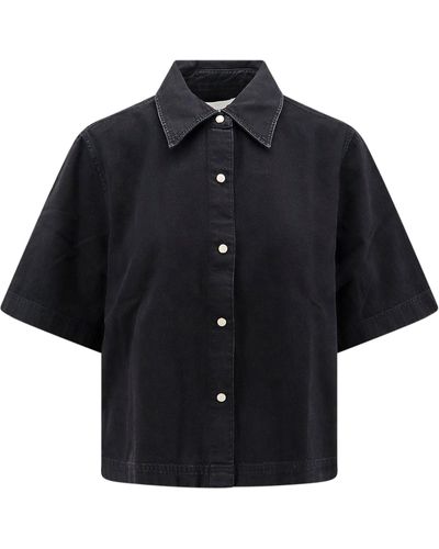 Closed Short Sleeve Shirt - Black