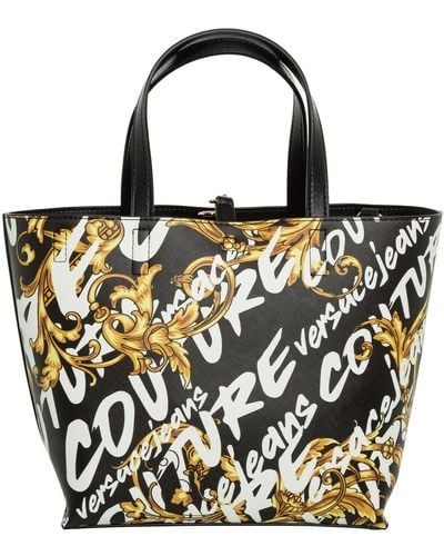 Versace Couture I Logo Brush Handbag - Black