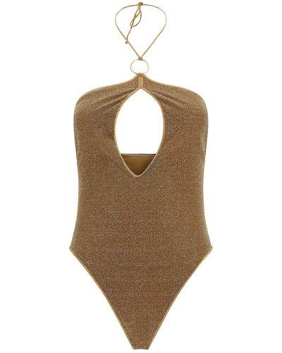 Oséree Lumiere Ring Maillot Swimsuit - Brown