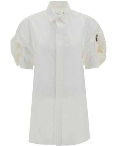 Sacai Short Sleeve Shirt - White