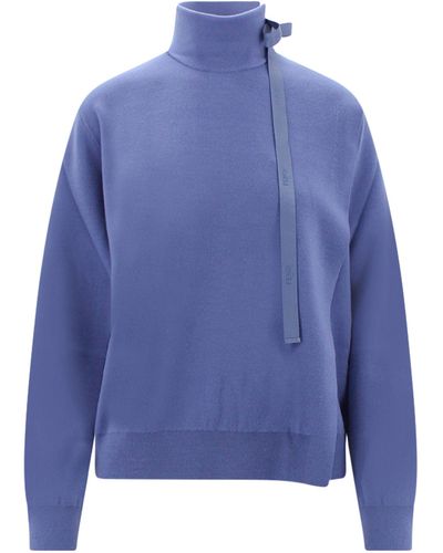 Fendi Roll-neck Sweater - Blue