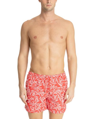Emporio Armani Swimwear Swim Shorts - Red