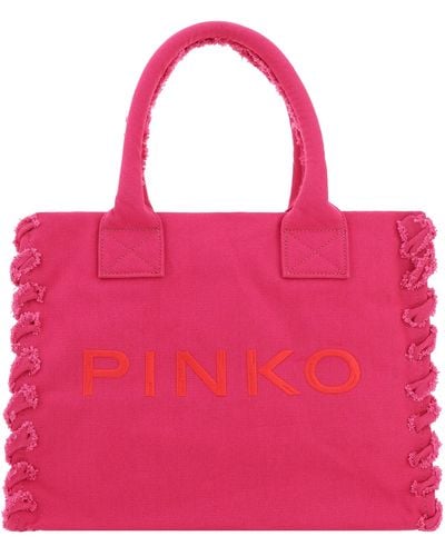 Pinko Beach Tote Bag - Pink