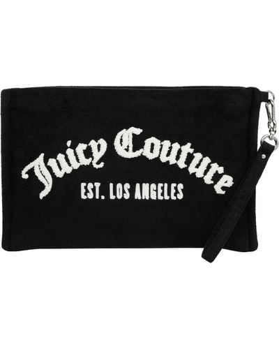 Juicy Couture Iris Towelling Pouch - Black
