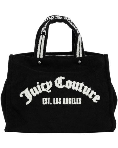 Juicy Couture Iris Towelling Tote Bag - Black