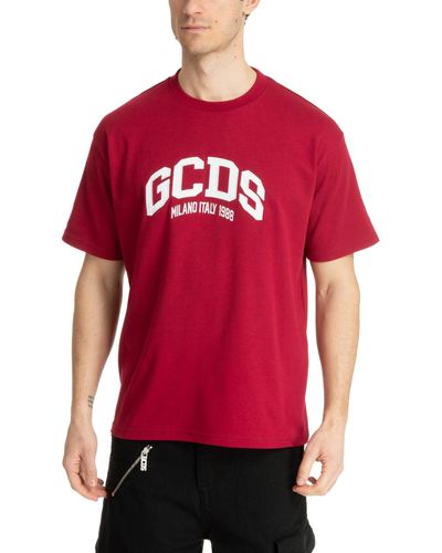 Gcds T-shirt logo loose - Rosso