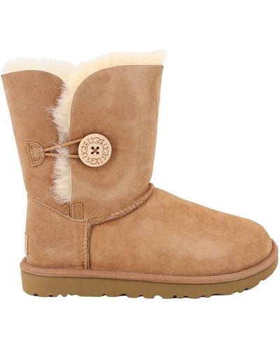 UGG Bailey Button Ankle Boots - Brown