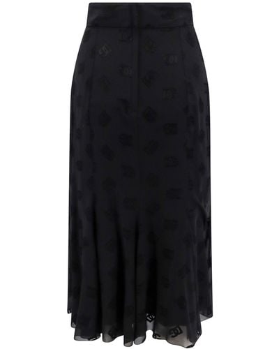 Dolce & Gabbana Dg Midi Skirt - Black