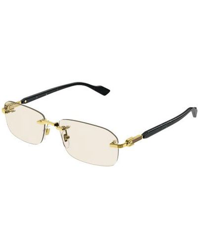 Gucci Rectangular Frame Sunglasses - Yellow