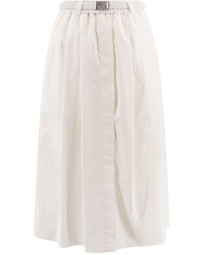 Brunello Cucinelli Midi Skirt - White