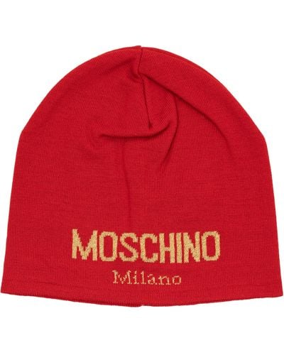 Moschino Wool Beanie - Red