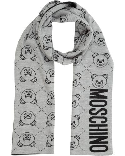 Moschino Teddy Bear Wool Wool Scarf - Gray
