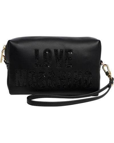 Love Moschino Sparkling Logo Toiletry Bag - Black