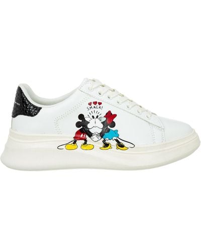 MOA Disney Mickey And Minnie Mouse Double Gallery Sneakers - White