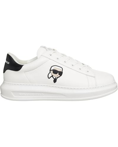 Karl Lagerfeld Ikonik sneakers in pelle - Bianco