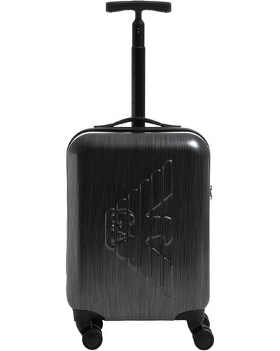 Emporio Armani Suitcase With Embossed Logo - Black