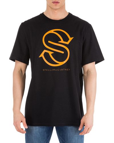 Stella McCartney T-shirt maglia maniche corte girocollo uomo - Nero