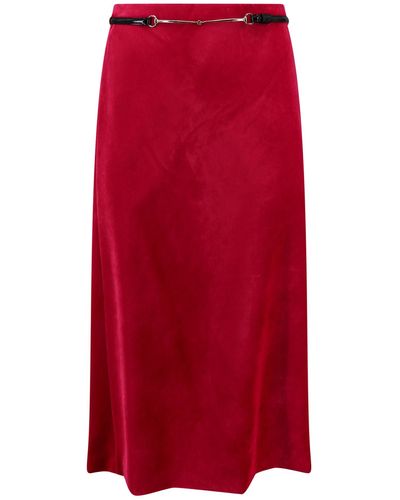 Gucci Midi Skirt - Red