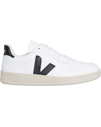 Veja Sneakers V-10 con applicazione - Bianco