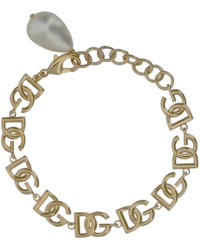 Dolce & Gabbana Logo Bracelet - Metallic