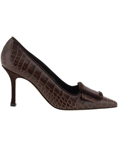 Manolo Blahnik Maysale Court Shoes - Brown