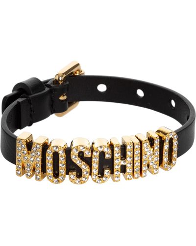 Moschino Leather Bracelet - Black