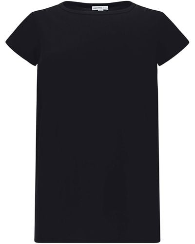 James Perse T-shirt curved hem - Nero