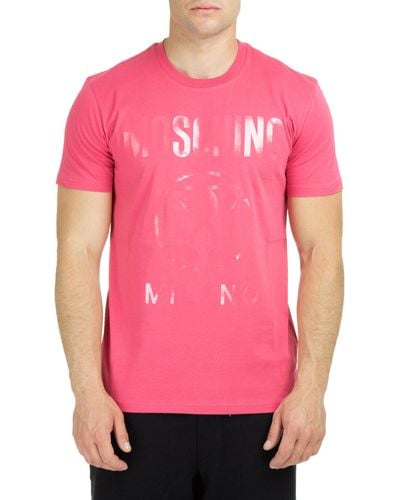 Moschino Double Question Mark Cotton T-shirt - Pink