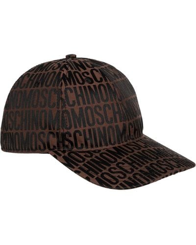 Moschino Logo Cotton Hat - Brown