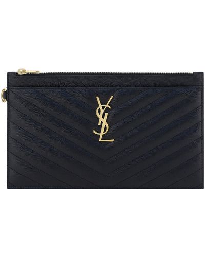 Saint Laurent Canvas Leather Cosmetic Bag (Authentic Pre-Owned) – The Lady  Bag