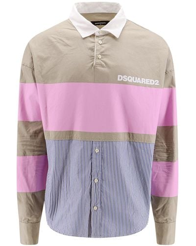 DSquared² Rugby Hybrid Shirt - Pink