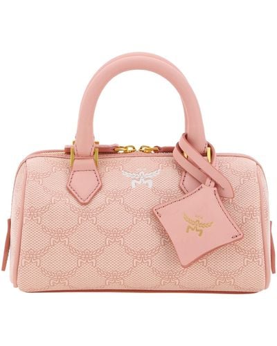 MCM Ella Boston Handbag - Pink
