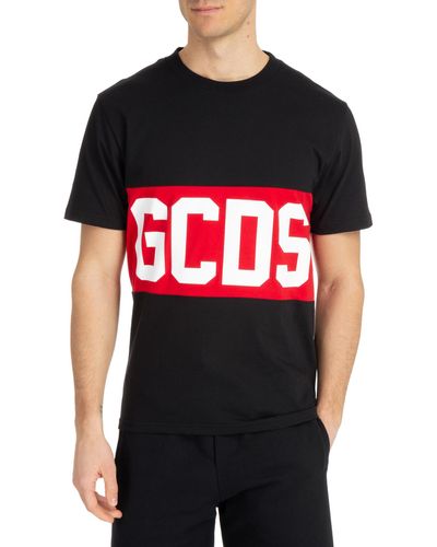 Gcds Band Logo Cotton T-shirt - Red