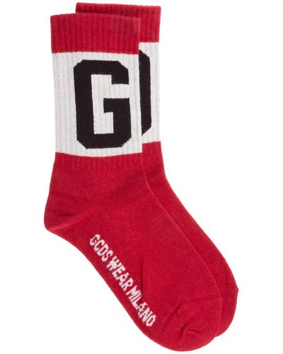 Gcds Low Socks Logo - Red