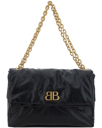 Balenciaga Monaco Medium Handbag - Black