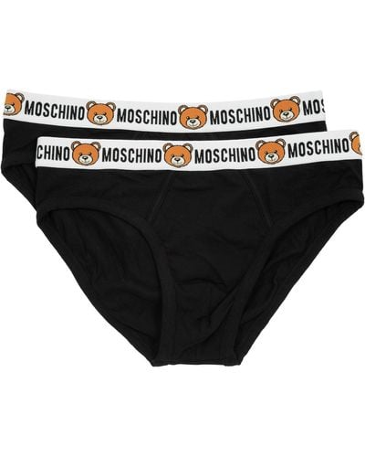 Moschino Teddy Bear Cotton Briefs - Black