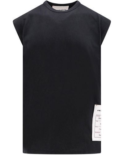 Amaranto Sleeveless T-shirt - Black