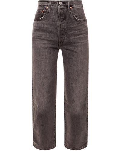 Levi's Ribacage Straight Ankle Jeans - Grey
